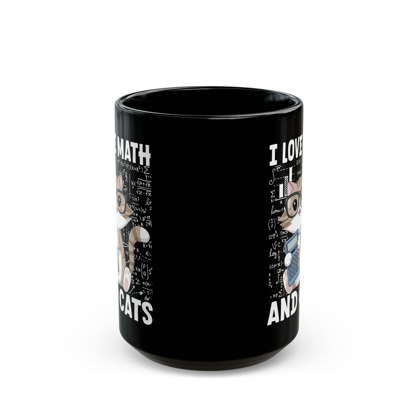I Love Math And Cats Black Mug (11oz, 15oz)