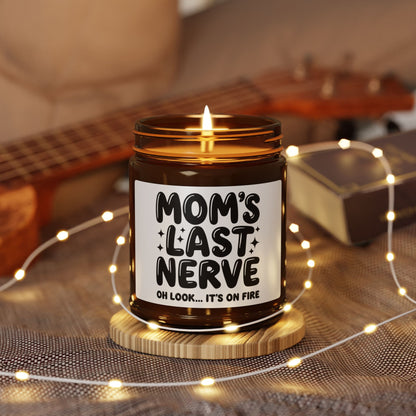 Mom’s Last Nerve Candle  Scented Soy Candle (Multi-Size, Amber Jar)