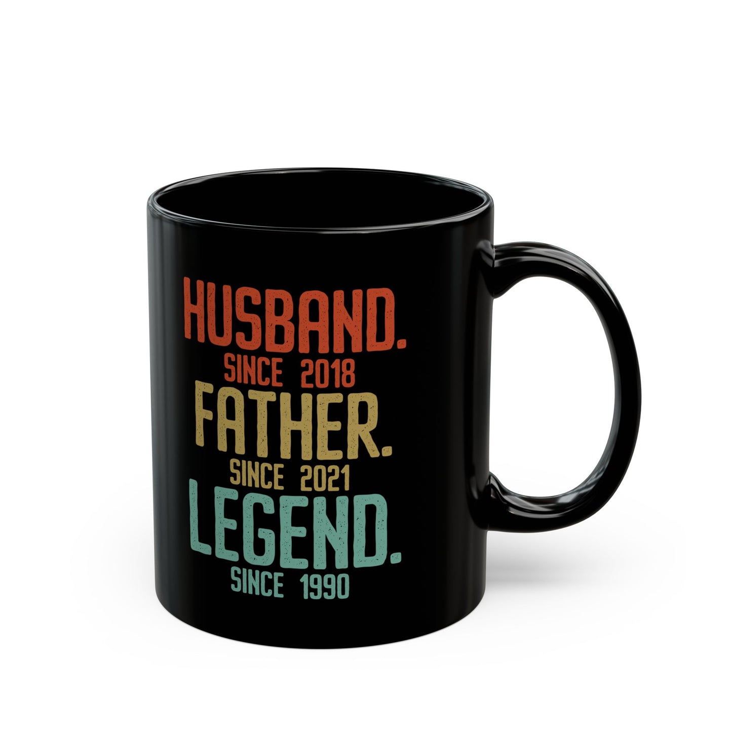 Husband Father Legend Black Mug (11oz, 15oz)
