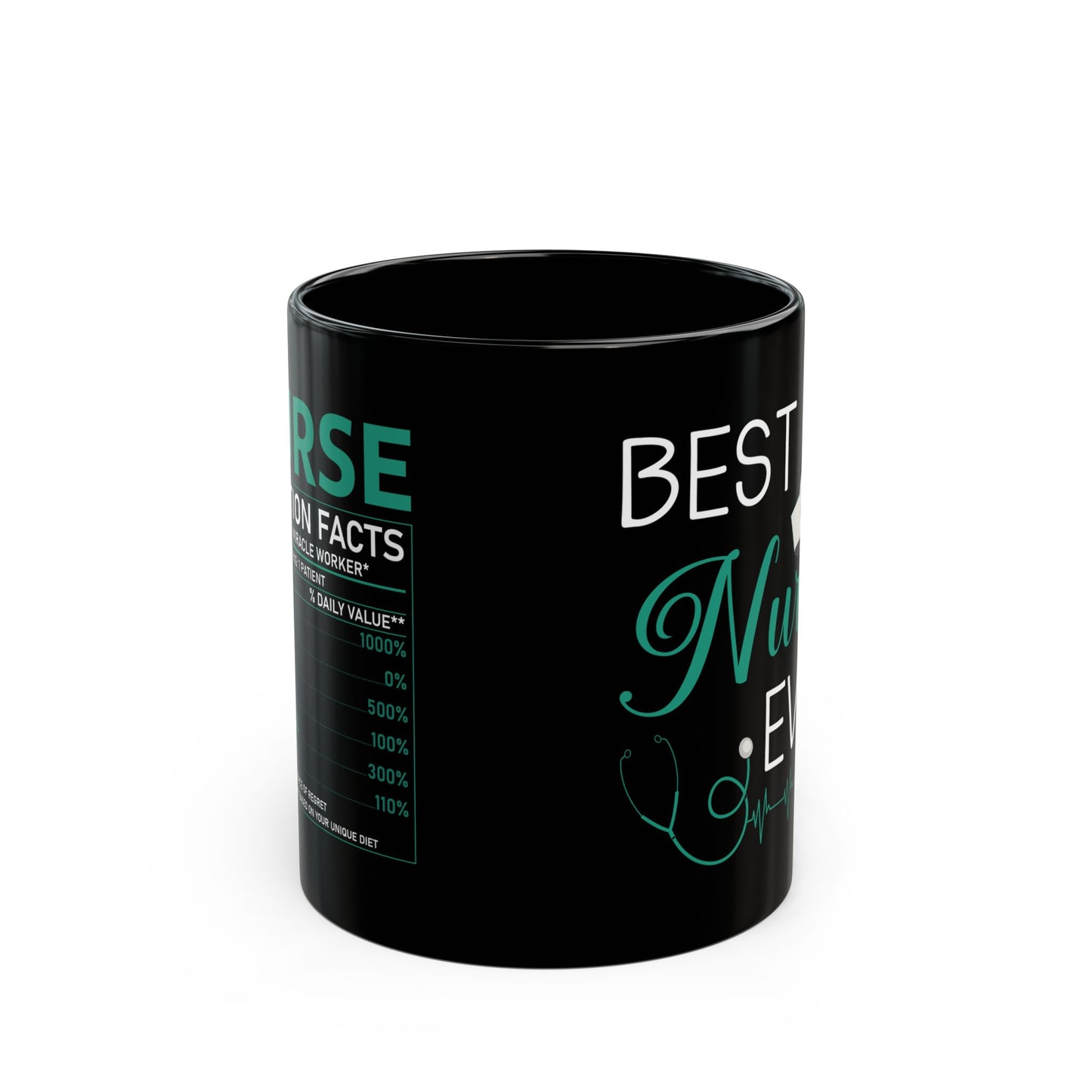 NURSE COMPASSION 1000% SLEEP 11oz & 15oz Black mug