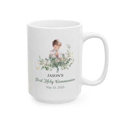 Jason's First Holy Communion Mug – Personalized May 15, 2025 Gift