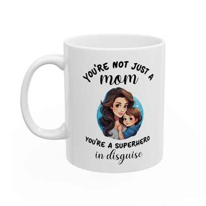 Superhero Mom Mug – Gift for Mom, Mother’s Day, Birthday, Appreciation Coffee Cup for Super Moms
