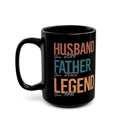 Husband Father Legend Black Mug (11oz, 15oz)