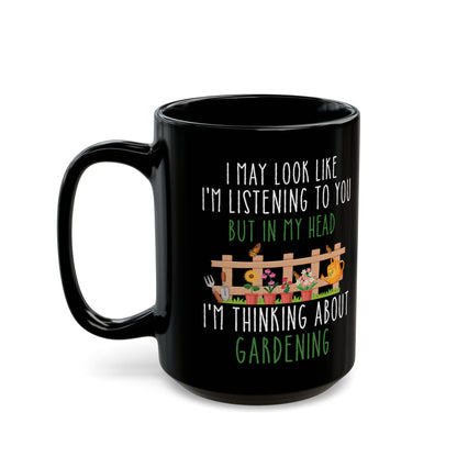 Gardening Mug – Funny Black Coffee Cup for Gardeners & Plant Lovers