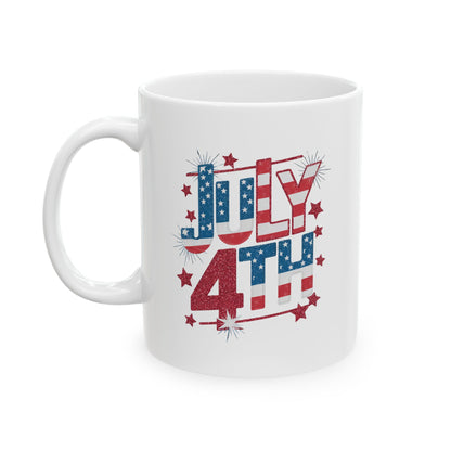 July 4th Patriotic Coffee Mug – American Flag USA Independence Gift