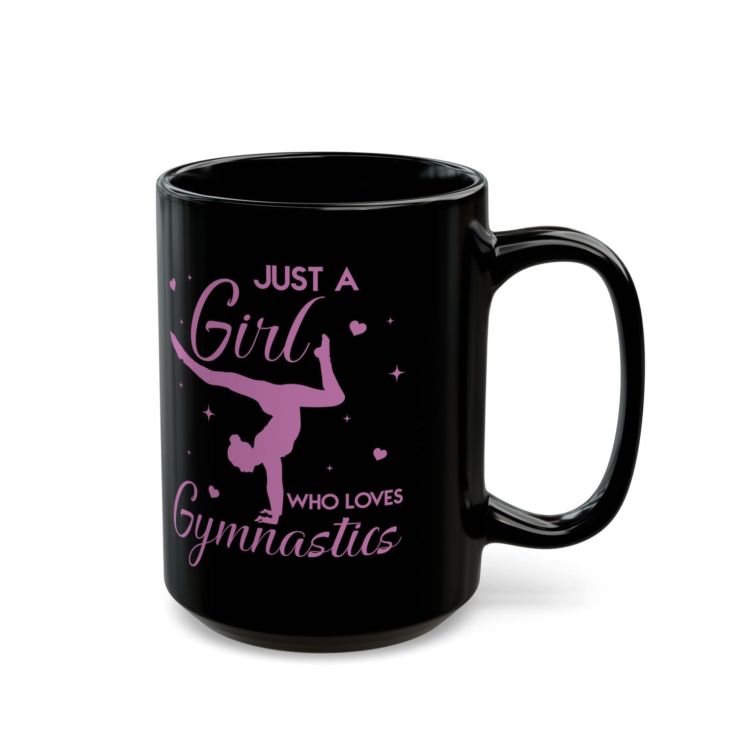 Just A Girl Who Loves Gymnastics Black Mug (11oz, 15oz)