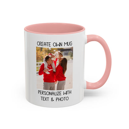 Happy Family Moments in Red Hoodies - Dad, Mom, and Daughter Outdoors Mug