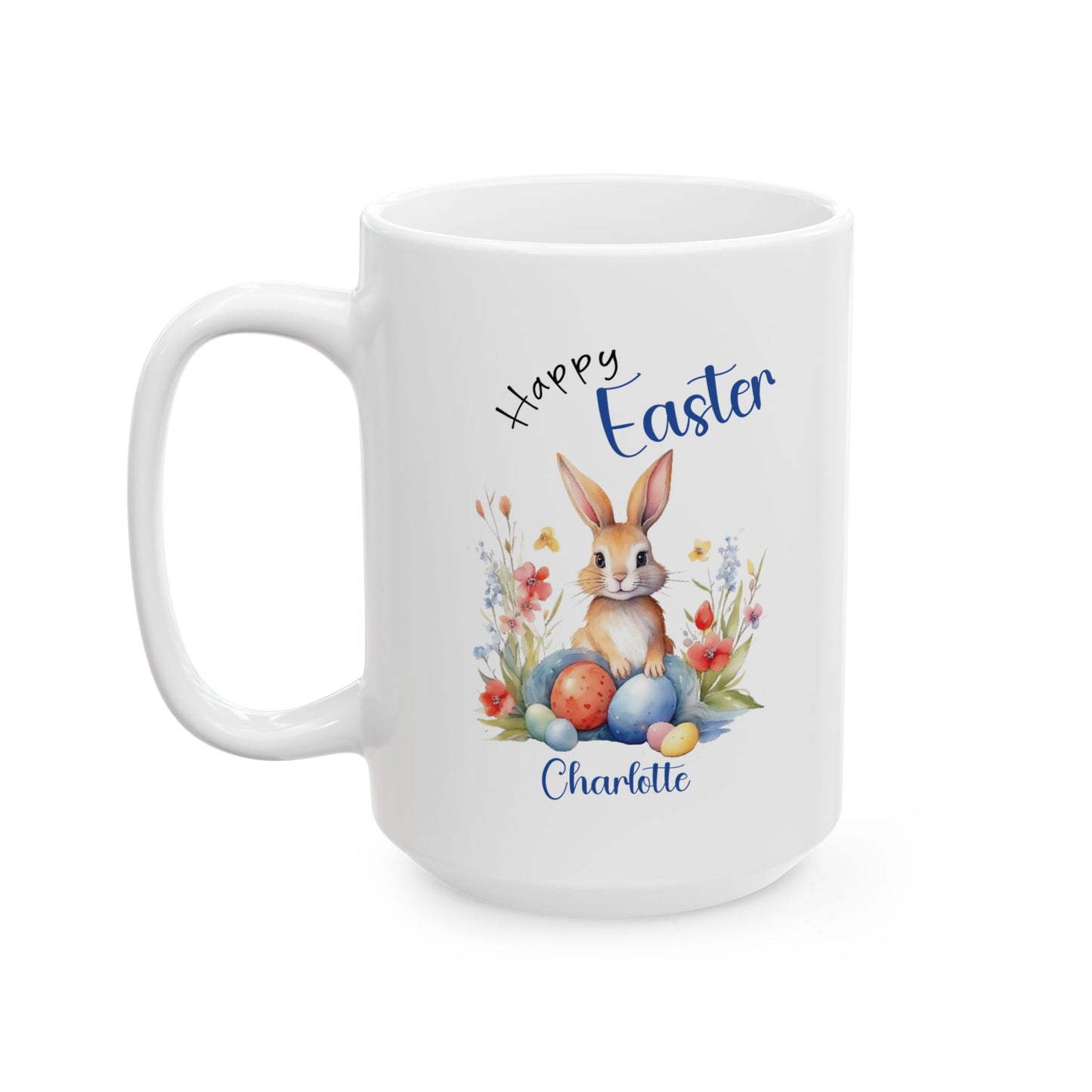 Personalized Easter Bunny Mug – Custom Name Gift for Kids