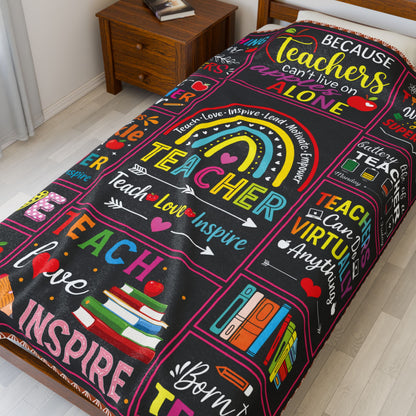 Tech Love Inspire Velveteen Plush Blanket