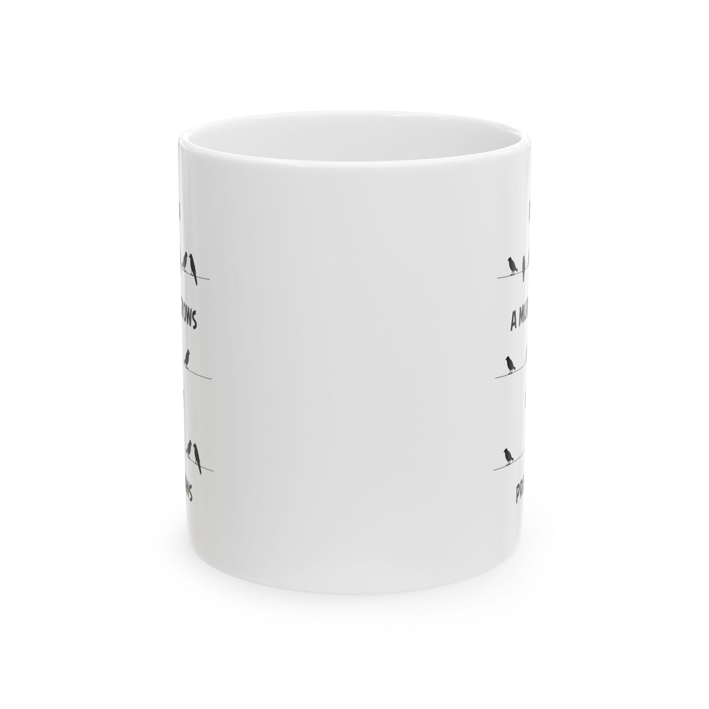 Funny Crow Mug Gift for Bird Lover – Murder of Crows Pun