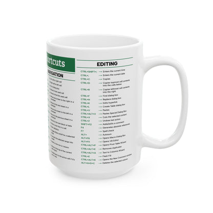Excel Super Shortcuts Mug Ceramic Mug, (11oz, 15oz)