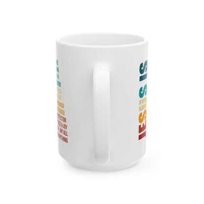 Jesus Is My Everything Mug – Christian Rainbow Typography Cup