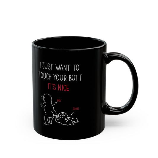 Funny Black Personalized Couples Coffee Cup – Romantic Gift for Boyfriend or Girlfriend