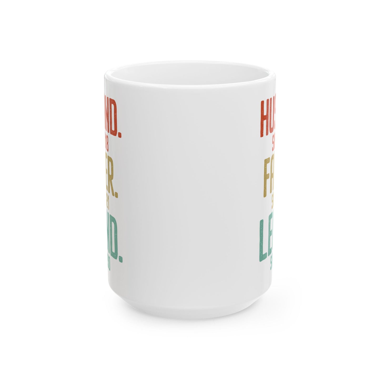Husband Father Legend White Mug, (11oz, 15oz)