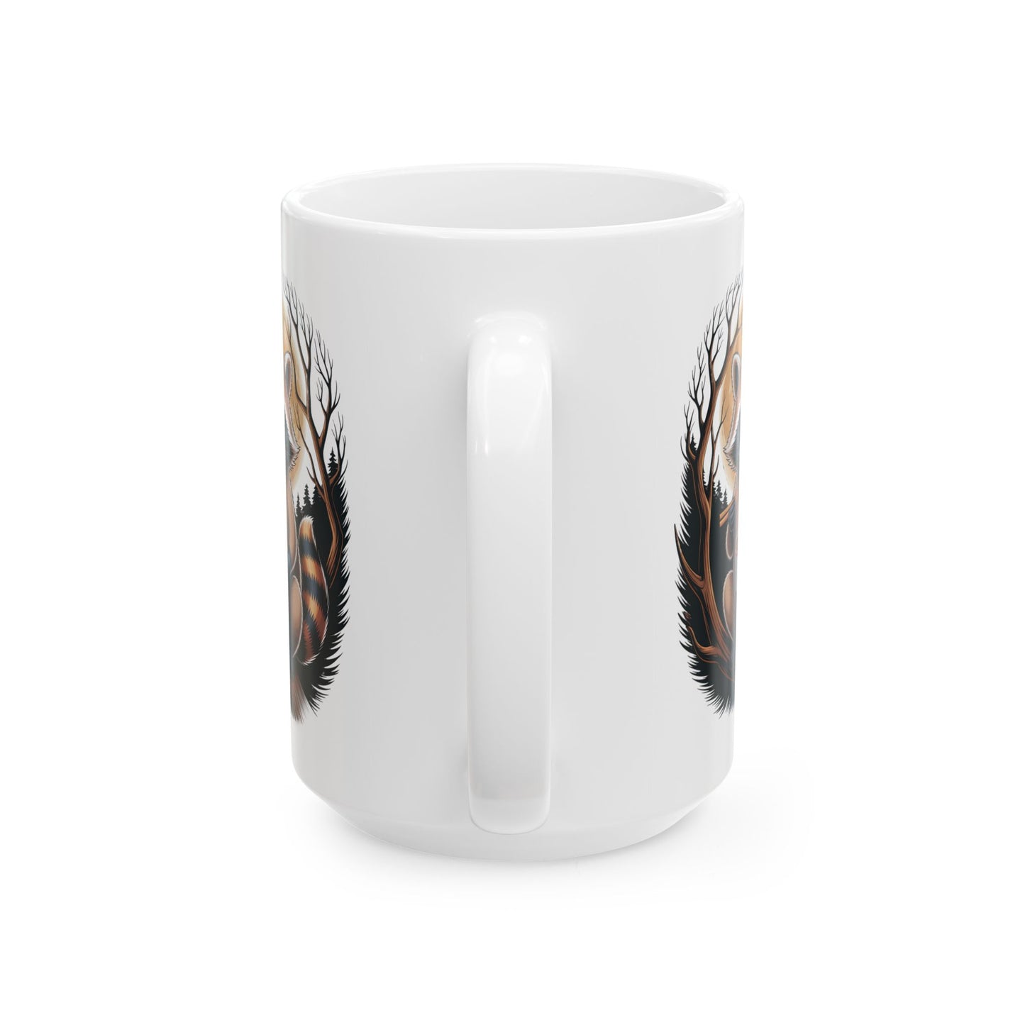 Raccoon Coffee Mug, white Mug, (11oz, 15oz)