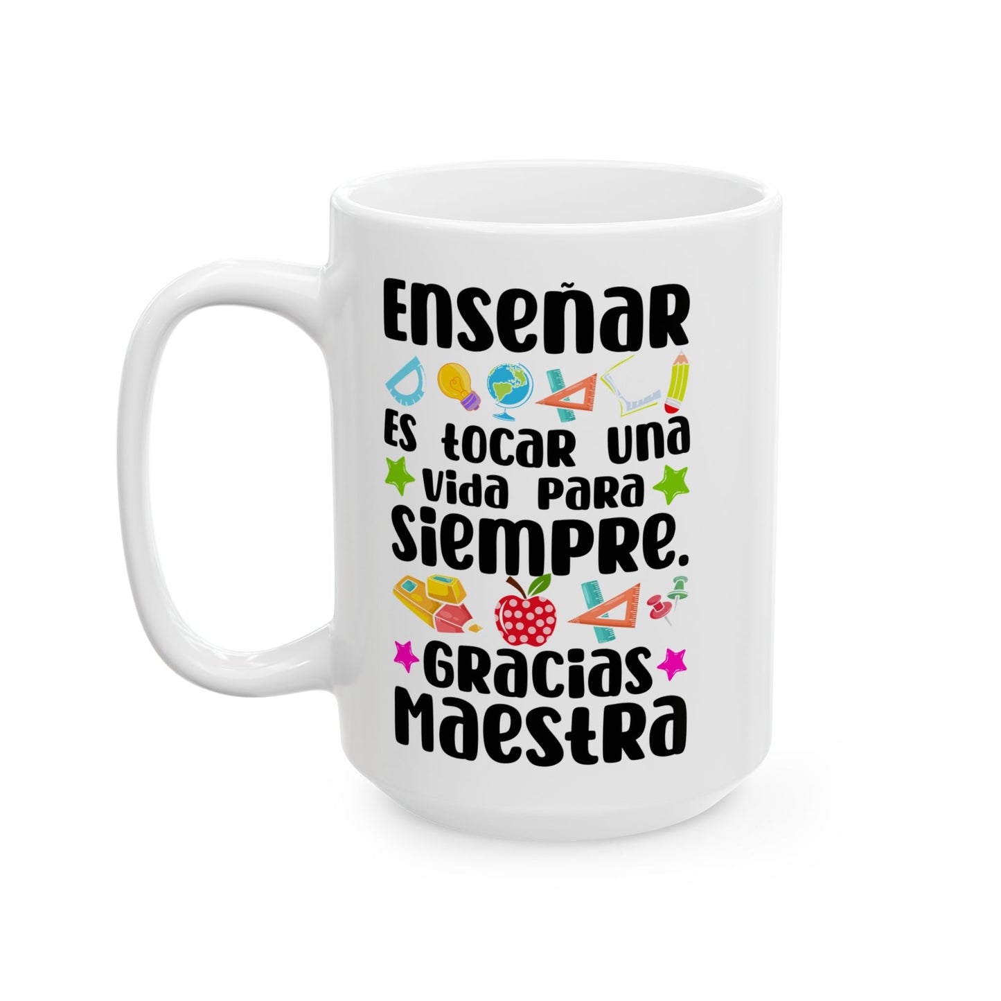 Enseñar White Mug, (11oz, 15oz)