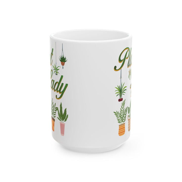 Give a Gift to a Proud Plant Mom – Plant Lady Mug White Ceramic Coffee Cup