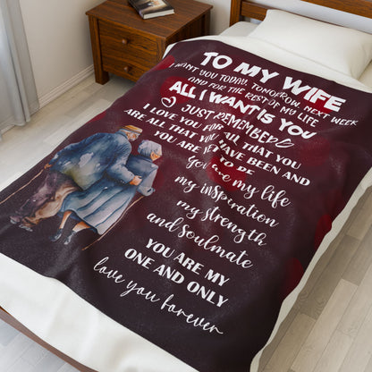 To My Wife Blanket