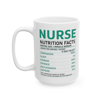 Nurse Nutrition Facts Mug – A Fun and Unique Gift for Nurses