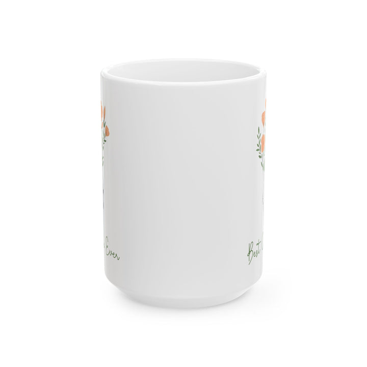 Best Couple Ever Mug – Floral Hand-Holding Illustration – Romantic Gift for Partners