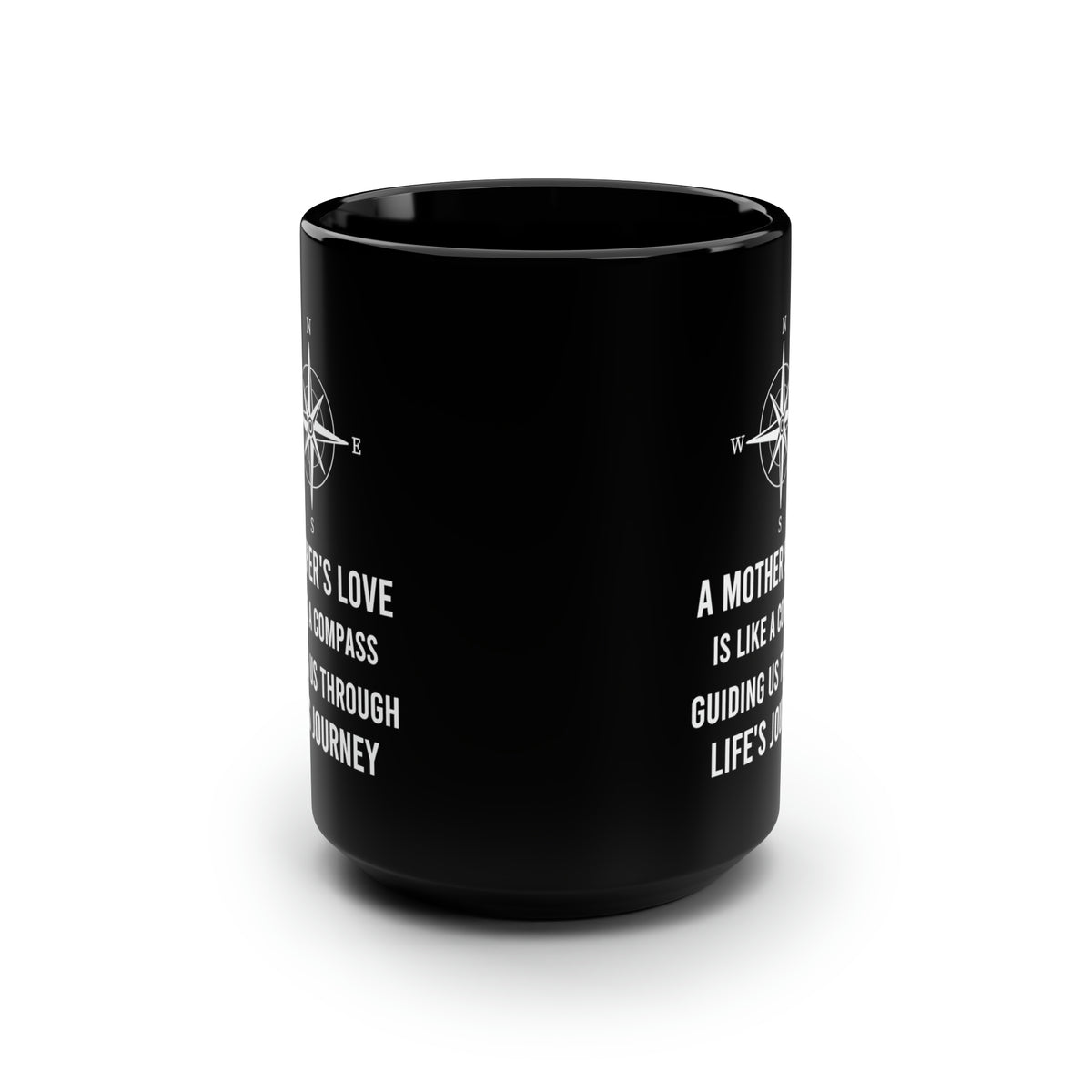 Mom Compass Mug - Mother’s Day Gift, Birthday Present for Mom, Inspirational Coffee Cup for Travel and Life’s Journey