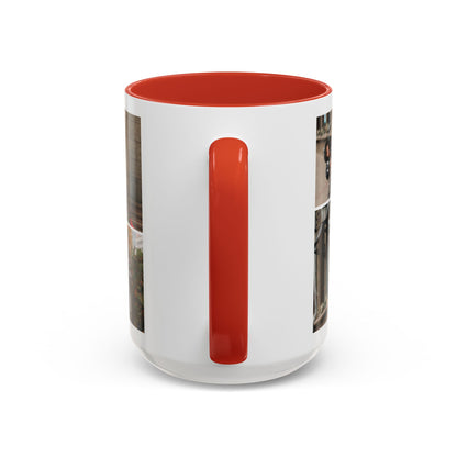 Happy Family Moments - Stylish Fall Family Photoshoot with Dad, Mom, and Daughter in Matching Outerwear Mug