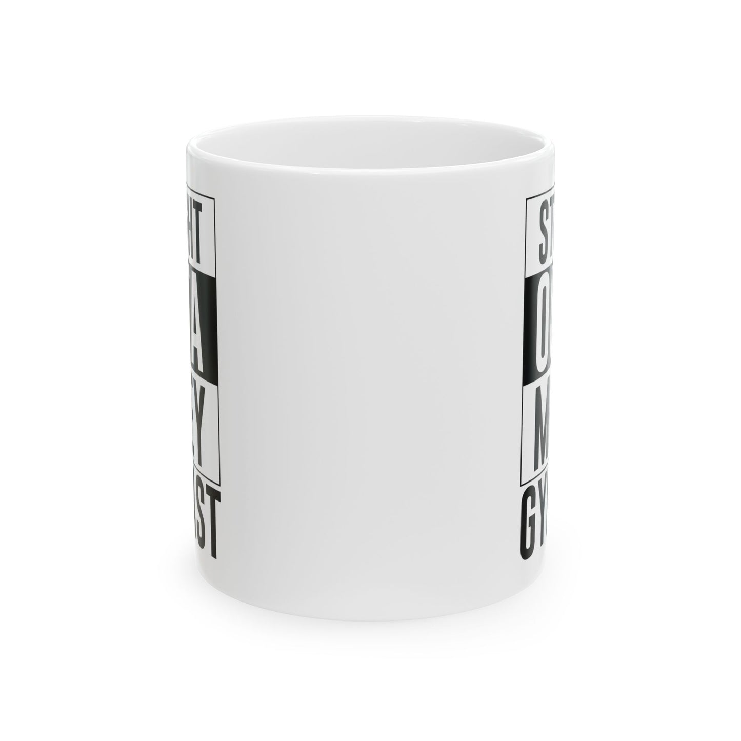 Straight Outta Money Gymnast White Mug, (11oz, 15oz)