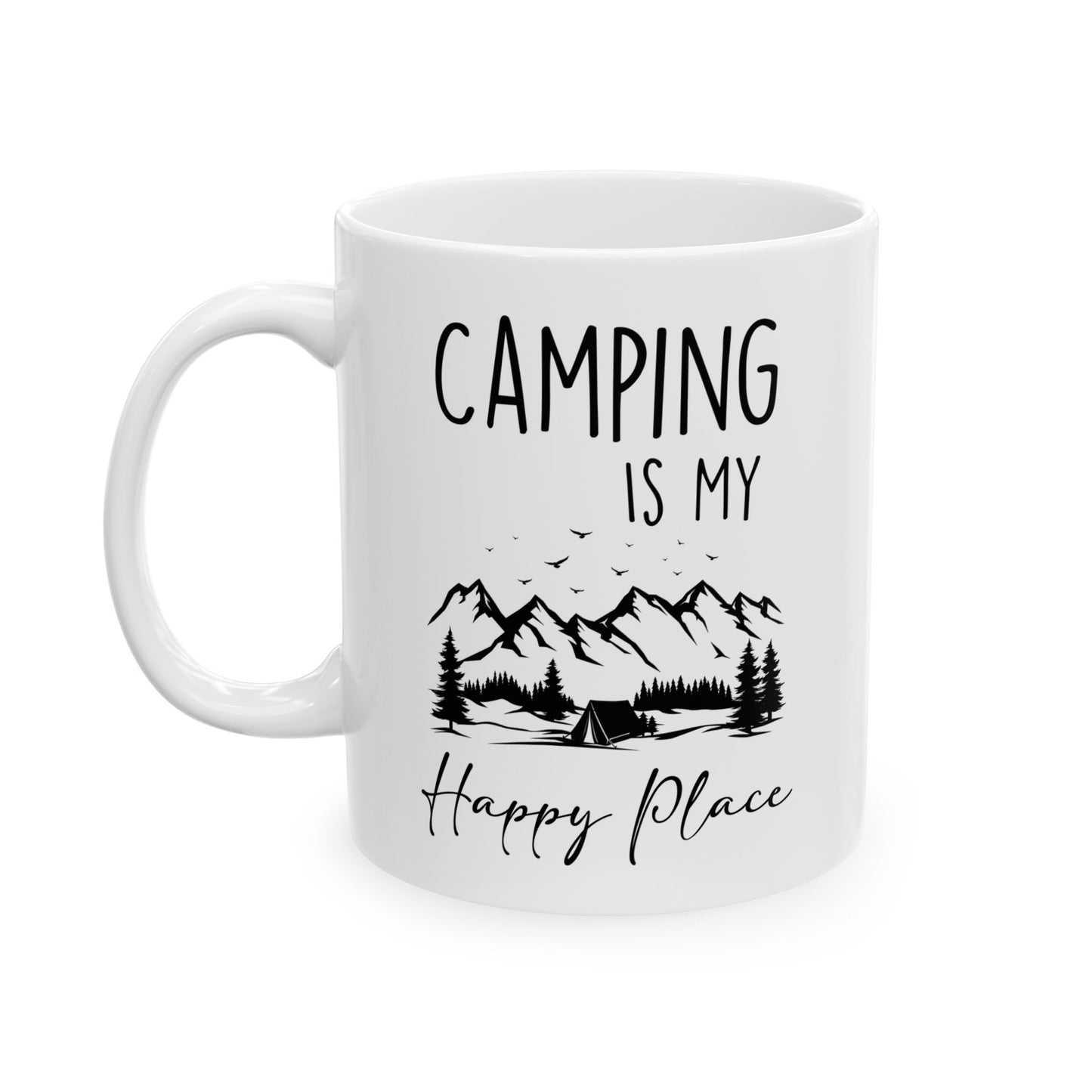 Rustic Camping Adventure Design Ceramic Mug, (11oz, 15oz)