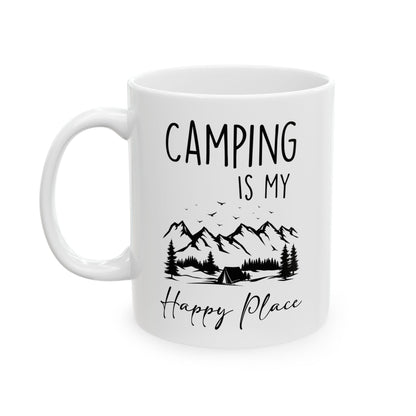 Rustic Camping Adventure Design Ceramic Mug, (11oz, 15oz)