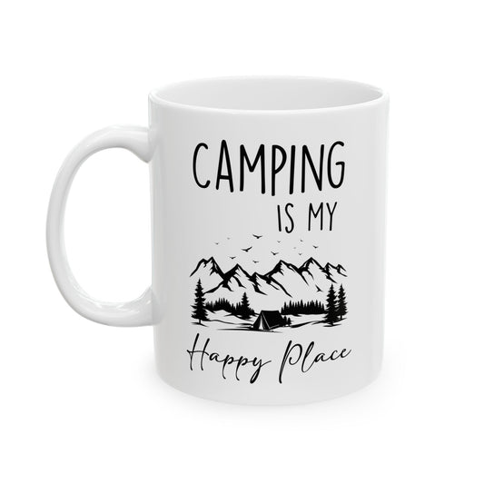 Rustic Camping Adventure Design Ceramic Mug, (11oz, 15oz)