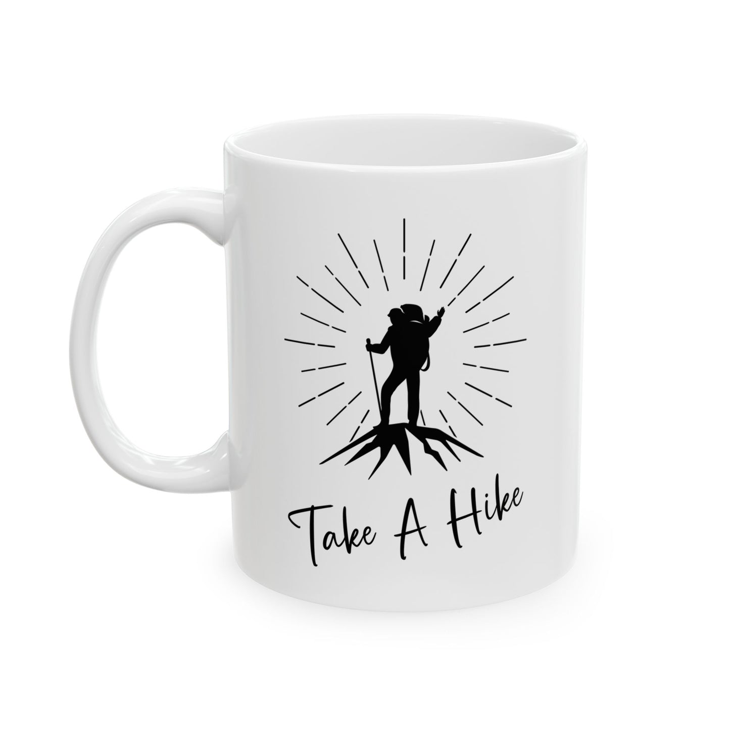 Funny Hiking Lover Adventure Tee for Outdoor Enthusiasts Ceramic Mug, (11oz, 15oz)
