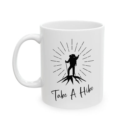 Funny Hiking Lover Adventure Tee for Outdoor Enthusiasts Ceramic Mug, (11oz, 15oz)