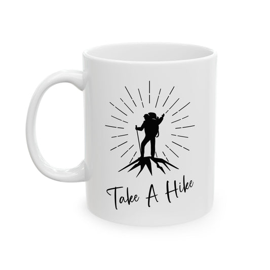 Funny Hiking Lover Adventure Tee for Outdoor Enthusiasts Ceramic Mug, (11oz, 15oz)