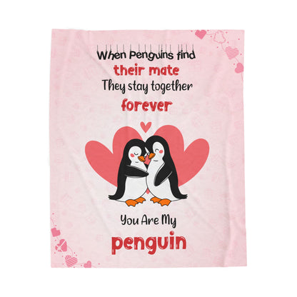 When Penguins find their mate They stay together forever Blanket