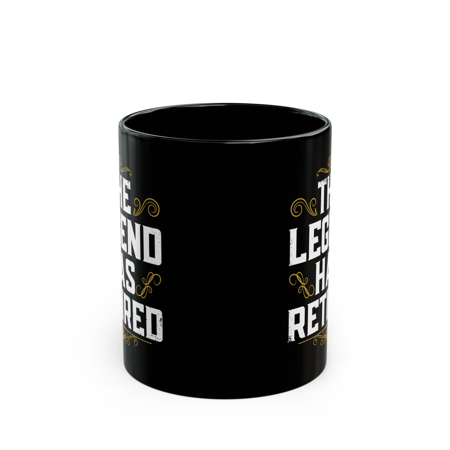 Luxury Black Retirement Mug – The Legend Has Retired