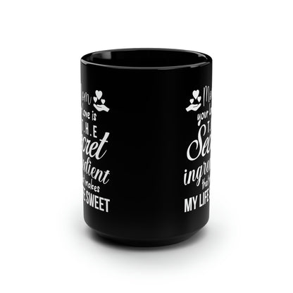 Best Mom Coffee Mug - Mother's Day Gift, Birthday Present, Black Ceramic Cup with Heartfelt Message