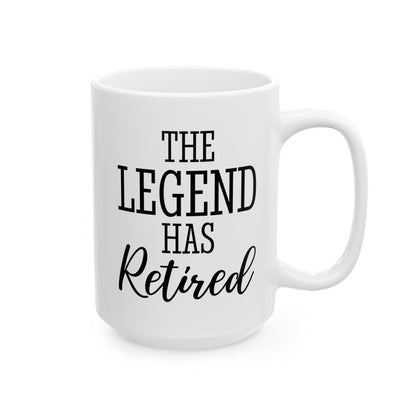 The Legend Has Retired White Mug – Ideal Gift for Retirees
