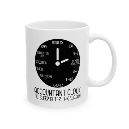 Accountant Clock Mug – Funny Tax Season Gift for CPAs & Bookkeepers