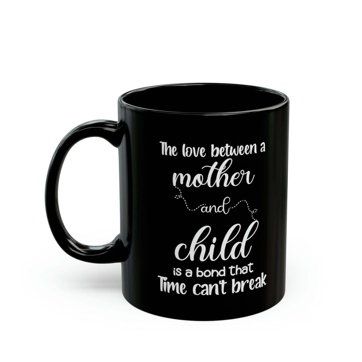 The love between 11oz Black Mug