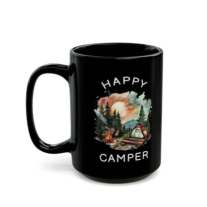 Happy Camper  Black Mug (11oz, 15oz)