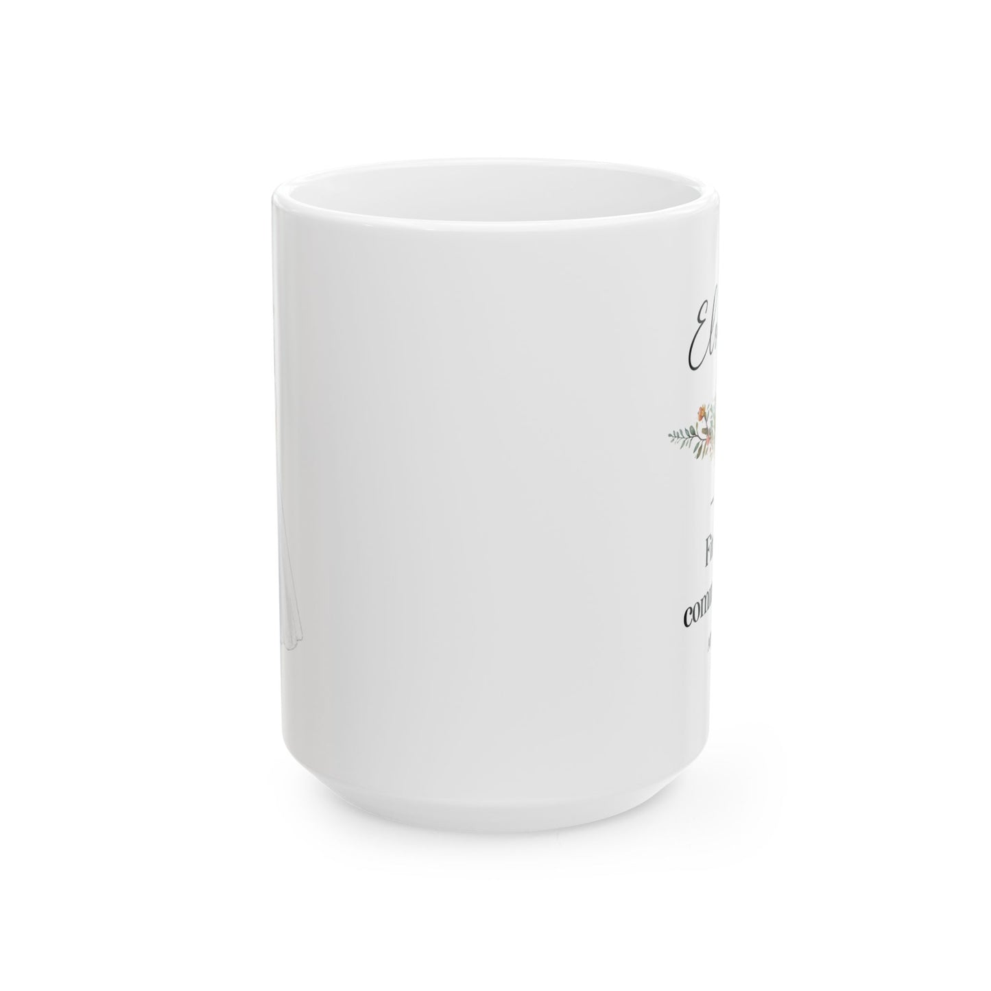 Personalized First Communion Mug – Floral Gift with Name & Date