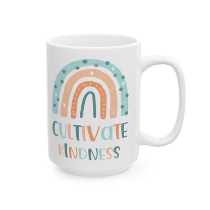 Cultivate Kindness White Mug, (11oz, 15oz)